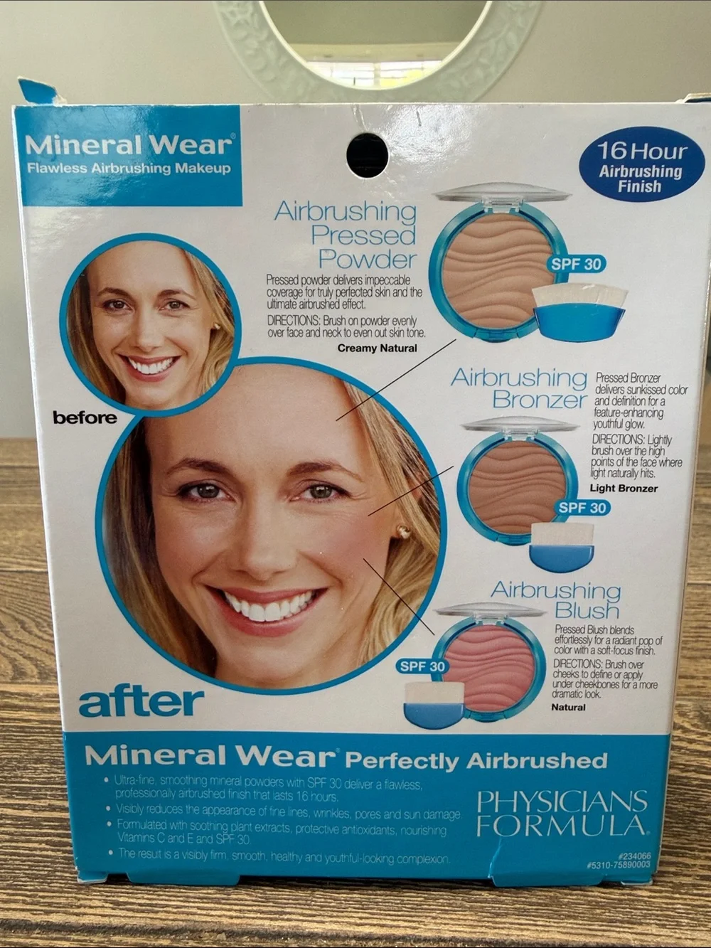 Perfectly Airbrushed Mineral Wear Talc-Free Makeup With 3 different Shades